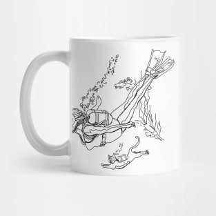 Scuba Cat in Search of Atlantis Mug